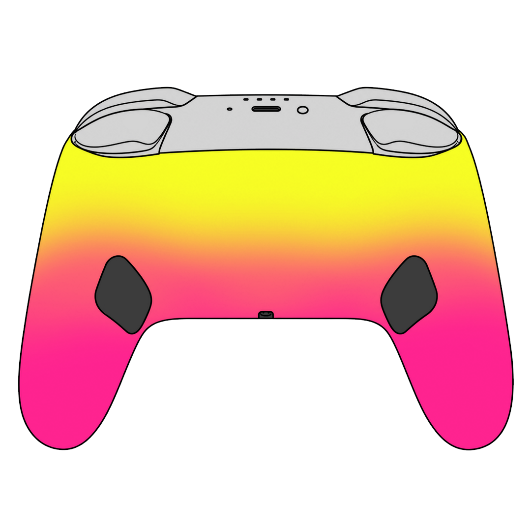 Custom Airbrush Painted Controller Nintendo Switch 2 Two - Pineapple Express Summer Time Ombre Fade Fruit