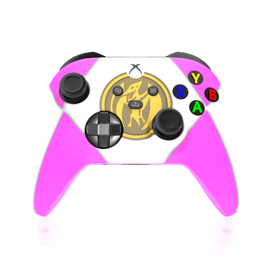 Custom Airbrushed Controller Microsoft Xbox Series X - Xbox One S - Power Rangers Morphin Time Pink