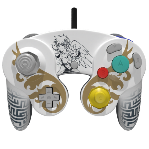 Custom Controller Nintendo Gamecube - Pit Kid Icarus SSBU Super Smash Bros. Ultimate Melee Brawl