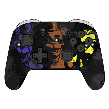 Custom Airbrush Painted Controller Nintendo Switch 2 Two - FNAF Five Nights Freddie Springtrap Bonnie Foxy Markiplier