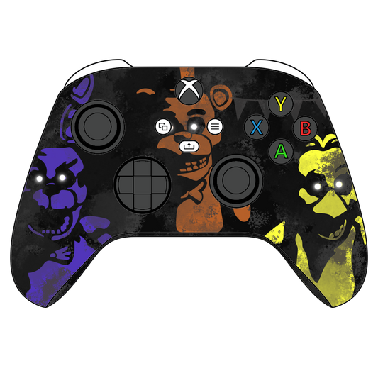 Custom Controller Microsoft Xbox Series X - Xbox One S - FNAF Five Nights Freddie Springtrap Bonnie Foxy Markiplier