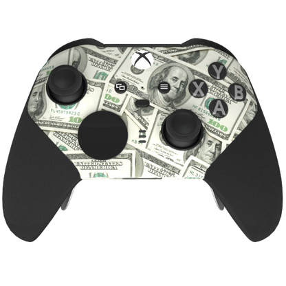 Custom Controller Microsoft Xbox One Series 2 Elite - Playa Dollar Bills Benjamin Franklin Cash