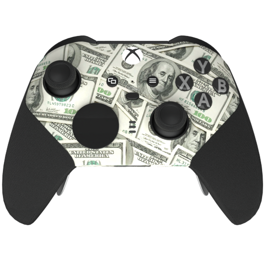 Custom Controller Microsoft Xbox One Series 2 Elite - Playa Dollar Bills Benjamin Franklin Cash