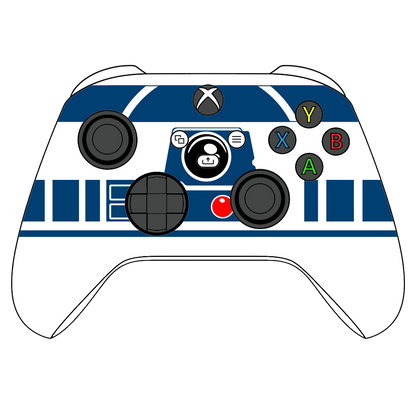 Custom Controller Microsoft Xbox Series X - Xbox One S - Droid R2 Plucky Blue Face