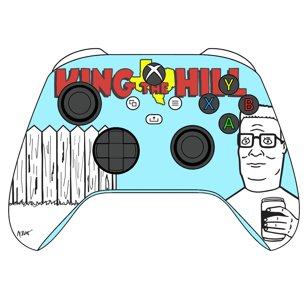 Custom Airbrush Controller Microsoft Xbox Series X - Xbox One S - King Hill Hank Bobby 