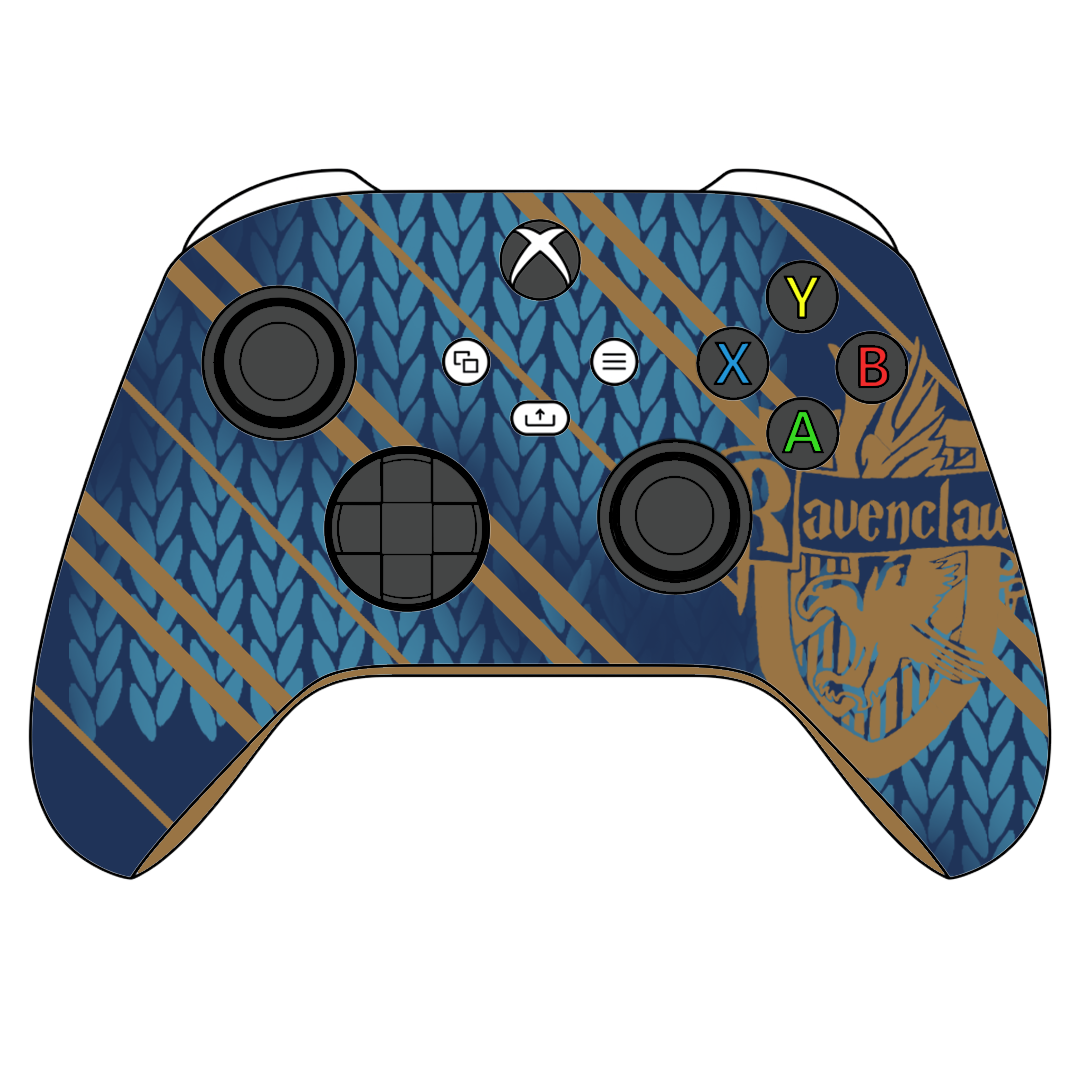 Custom Airbrush Controller Microsoft Xbox Series X - Xbox One S - Harry Potter House Ravenclaw