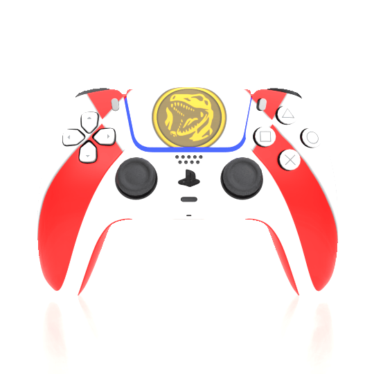 Custom Airbrushed Controller Sony Playstation 5 PS5 - Power Ranger Morphin Time Red