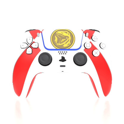 Custom Airbrushed Controller Sony Playstation 5 PS5 - Power Ranger Morphin Time Red