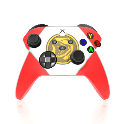 Custom Airbrushed Controller Microsoft Xbox Series X - Xbox One S - Power Rangers Morphin Time Red