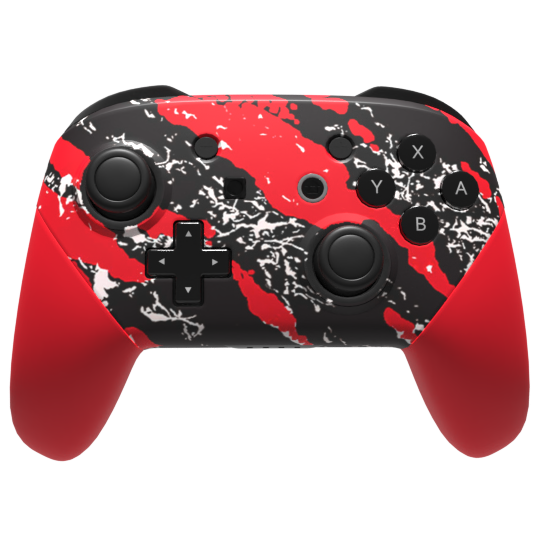 Red Splatter – Switch Pro – Custom Controller | Controller Chaos