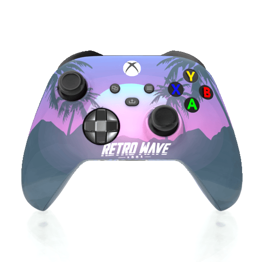 Custom Controller Microsoft Xbox Series X - Xbox One S - Retrowave Tropical Sunset Retro