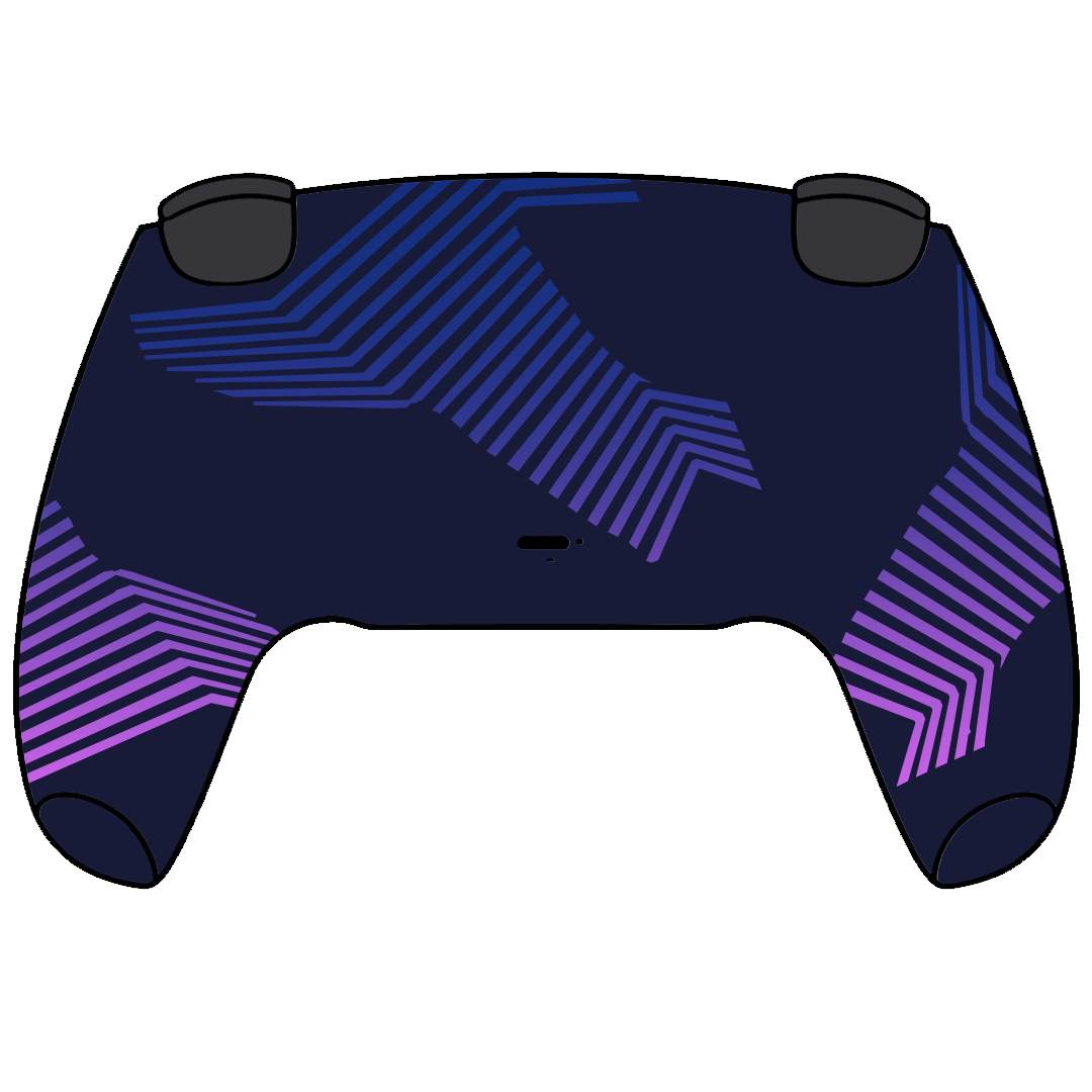 Custom Airbrushed Controller Sony Playstation 5 PS5 - Retrowave Miami Palm Trees