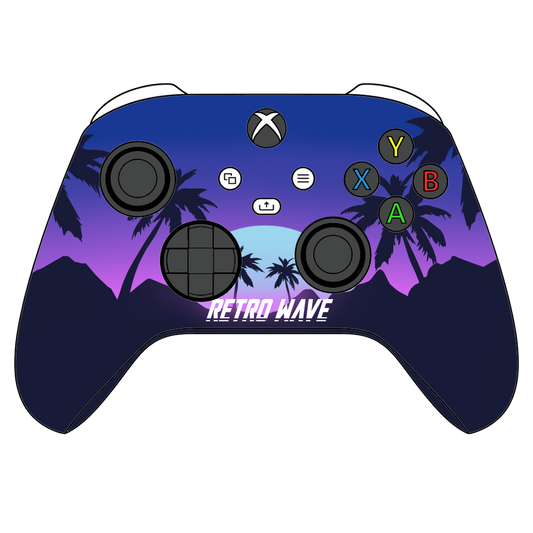 Custom Controller Microsoft Xbox Series X - Xbox One S - Retrowave Tropical Sunset Retro