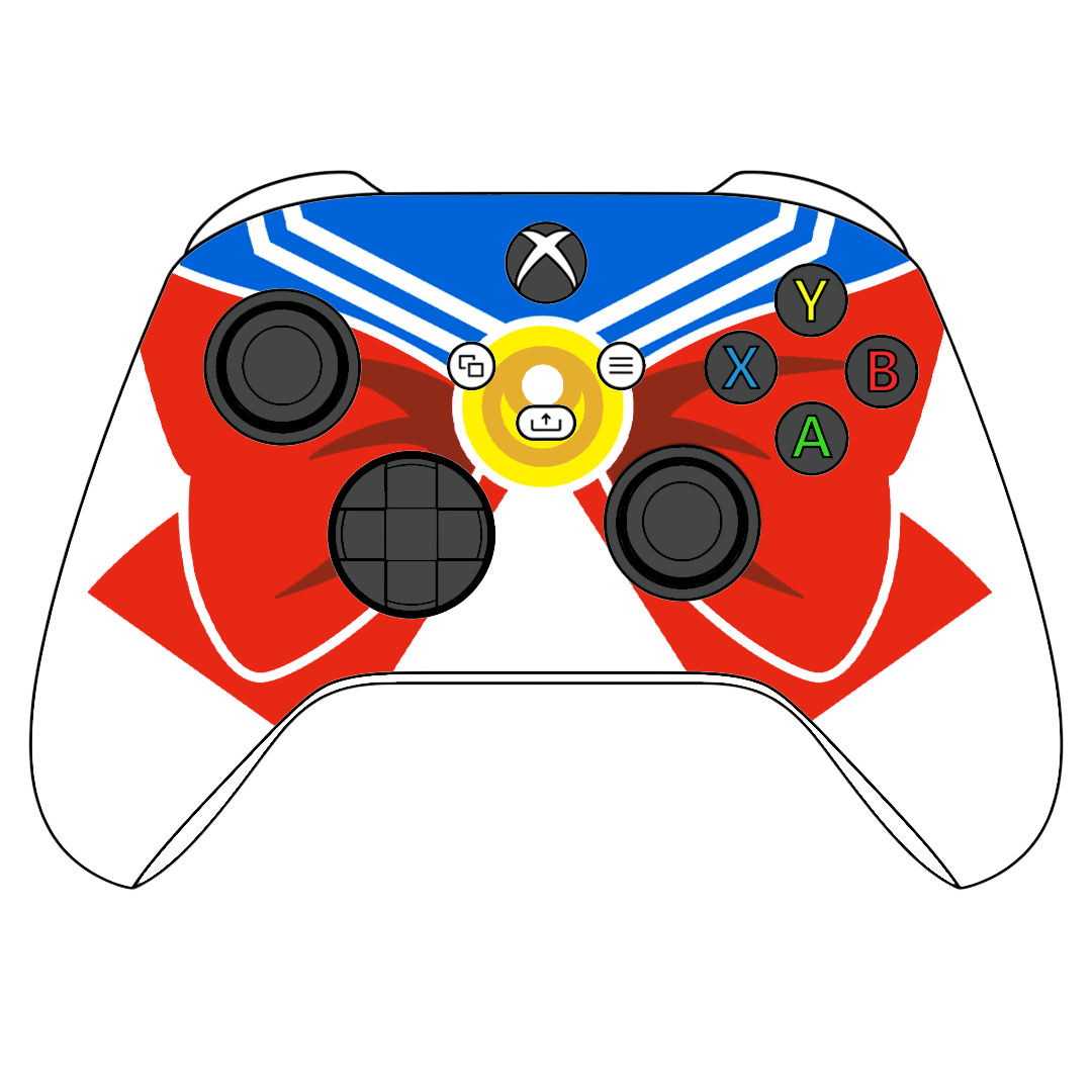 Custom Airbrush Controller Microsoft Xbox Series X - Xbox One S - Sailor Moon Anime Girl Ribbon Japanese