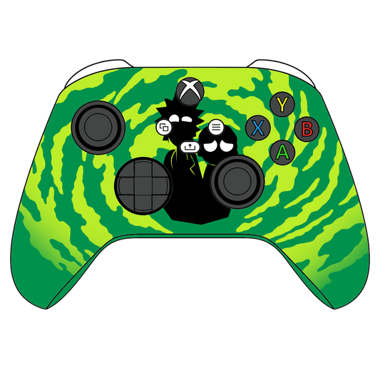 Custom Controller Microsoft Xbox Series X - Xbox One S - Schwifty Rick and Morty Science Sci-fi Adult Swim