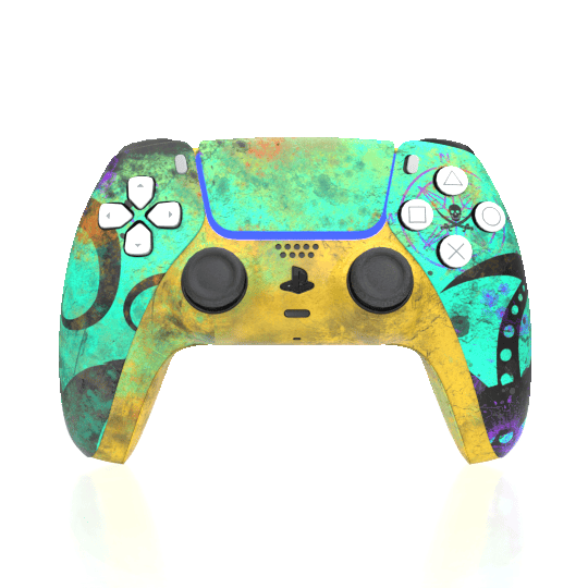 Custom Airbrushed Controller Sony Playstation 5 PS5 - Sea of Thieves The Kraken Ocean Pirates