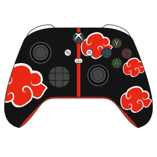 Custom Airbrush Controller Microsoft Xbox Series X - Xbox One S - Shinobi Dawn Anime Akatsuki Villains Ninja