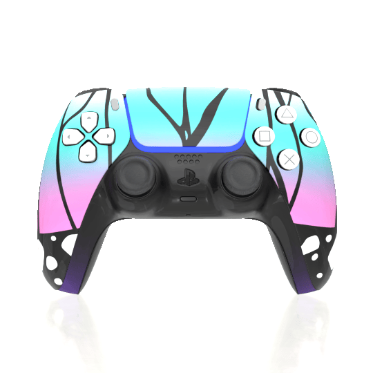Custom Airbrush Painted Controller Sony PlayStation 5 PS5 - Demon Slayer Shinobu Butterfly Anime