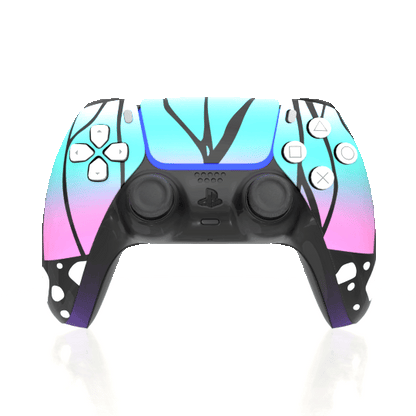 Custom Airbrush Painted Controller Sony PlayStation 5 PS5 - Demon Slayer Shinobu Butterfly Anime