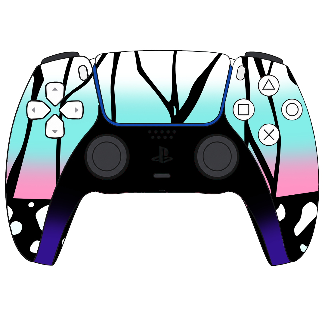 Custom Airbrush Painted Controller Sony PlayStation 5 PS5 - Demon Slayer Shinobu Butterfly Anime