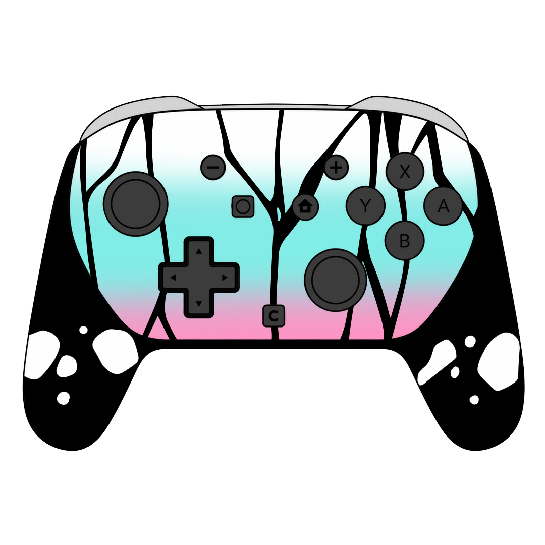 Custom Airbrush Painted Controller Nintendo Switch 2 Two - Demon Slayer Shinobu Butterfly Anime