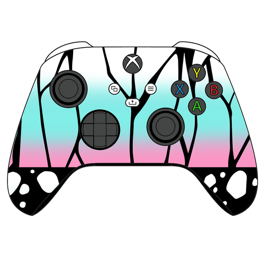 Custom Airbrush Controller Microsoft Xbox Series X - Xbox One S -- Anime Demon Slayer Shinobu Butterfly