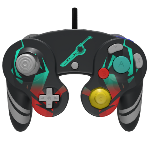 Custom Controller Nintendo Gamecube - Shulk Xenoblade Chronicles Super Smash Bros. Ultimate Melee Brawl