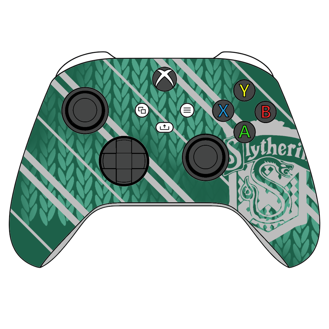 Custom Controller Microsoft Xbox Series X - Xbox One S - Harry Potter House Slytherin