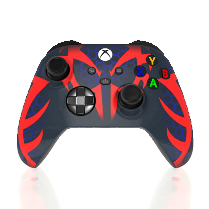 Custom Airbrush Controller Microsoft Xbox Series X - Xbox One S - Super Hero Spidernan 2099 Marvel
