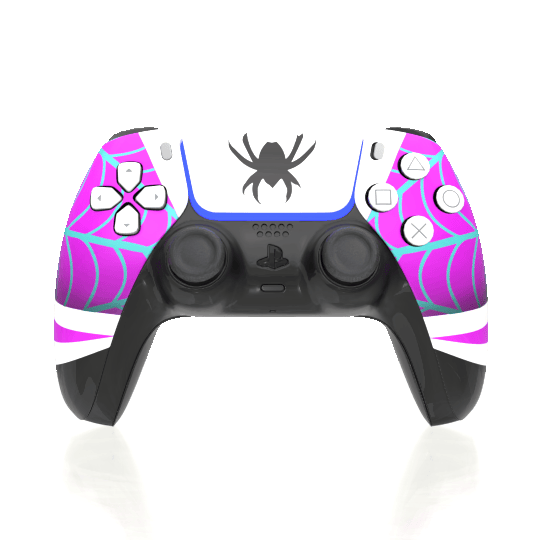 Custom Airbrush Controller Sony Playstation 5 PS5 - Spider Gwen Spiderverse Ghost