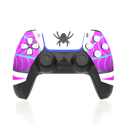Custom Airbrush Controller Sony Playstation 5 PS5 - Spider Gwen Spiderverse Ghost