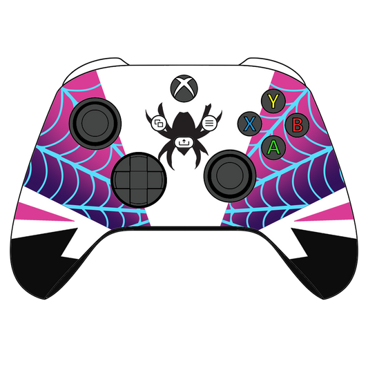 Custom Airbrush Controller Microsoft Xbox Series X - Xbox One S - Spider Gwen Spiderverse Ghost