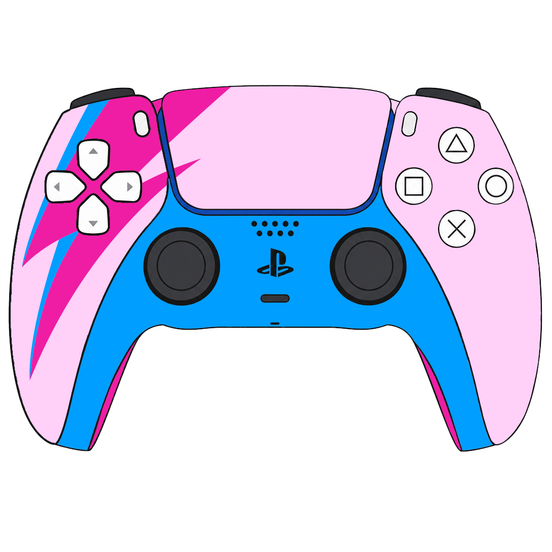 Custom Controller Sony Playstation 5 PS5 -Stardust David bowie Lightning Bolt Music