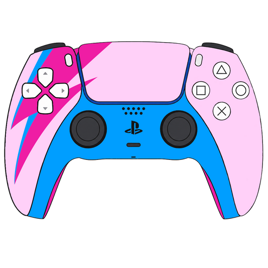 Custom Controller Sony Playstation 5 PS5 -Stardust David bowie Lightning Bolt Music