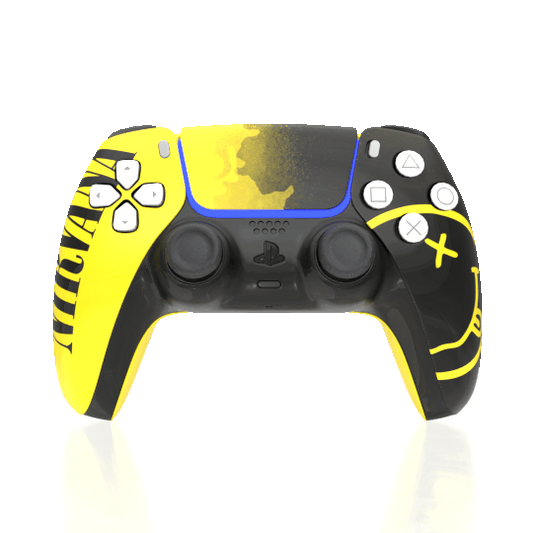 Custom Airbrushed Playstation 5 Controller - Nirvana Teen Spirit  Smiley Music Design