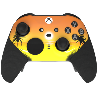 Custom Controller Microsoft Xbox One Series 2 Elite - Tequila Sunrise Sunset Palm Trees Tropical Beach Life