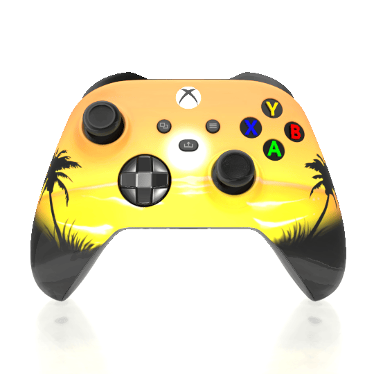 Custom Controller Microsoft Xbox Series X - Xbox One S - Tequila Sunrise Sunset Palm Trees Tropical Beach Life