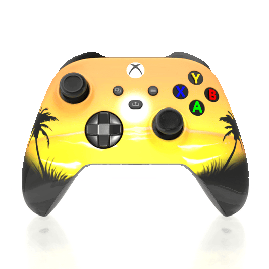 Custom Controller Microsoft Xbox Series X - Xbox One S - Tequila Sunrise Sunset Palm Trees Tropical Beach Life