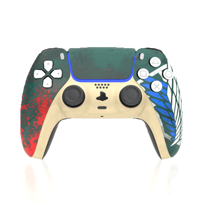 Custom Airbrush Controller Sony Playstation 5 PS5 - Anime Attack On Titan Scouting Legion
