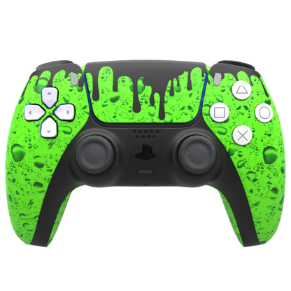 Custom Controller Sony Playstation 5 PS5 - Toxic Demize Drip Green Black