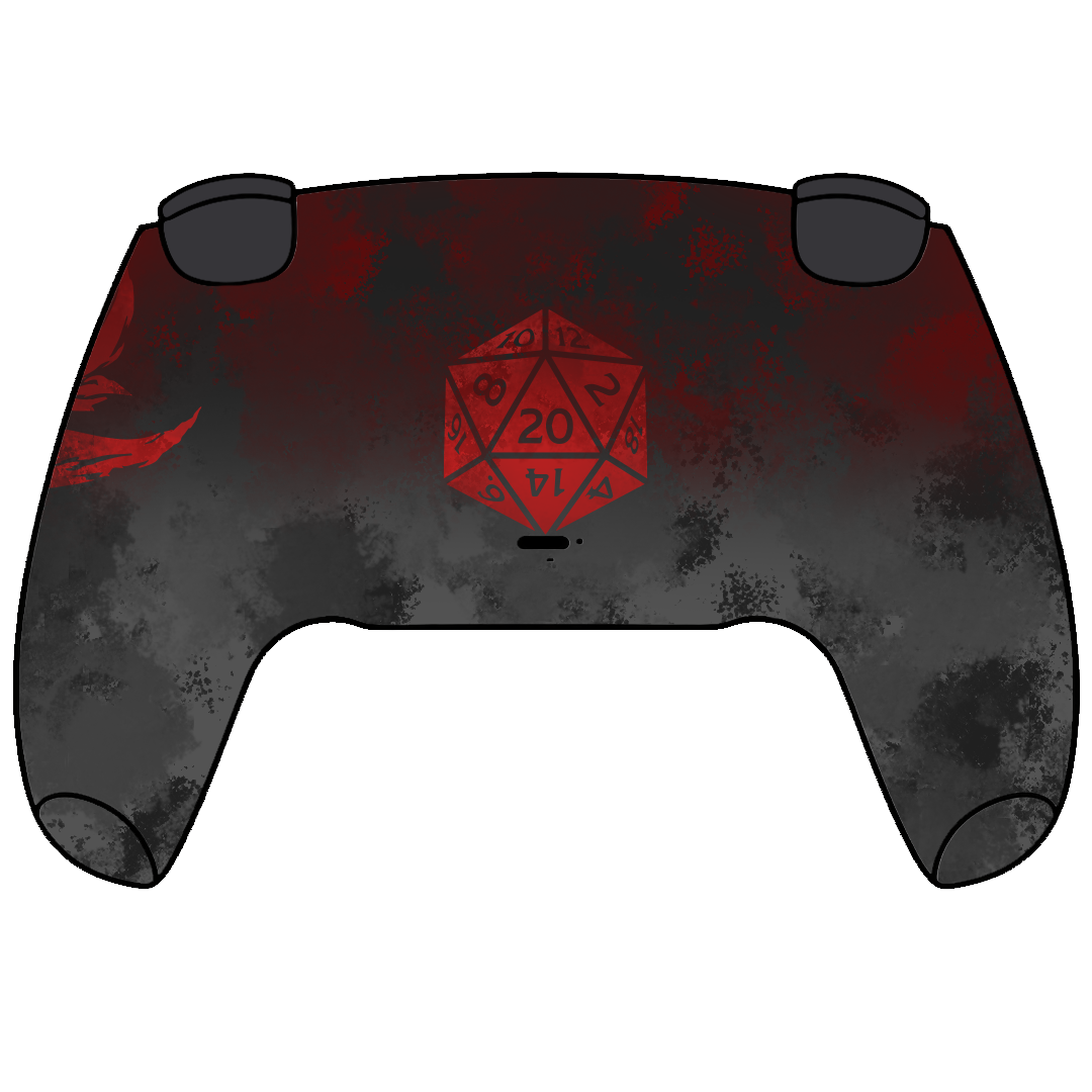 Custom Airbrush Painted Sony PlayStation 5 PS5 - DnD D&D Dungeons Dragons Fantasy Table Top Gate Baulders
