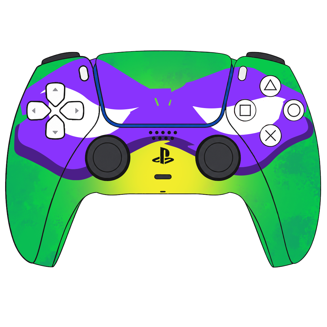 Custom Airbrush Controller Sony Playstation 5 PS5 - Super Hero TMNT Donatello Mikey Raph Leo Turtle Teenage Mutant Ninja