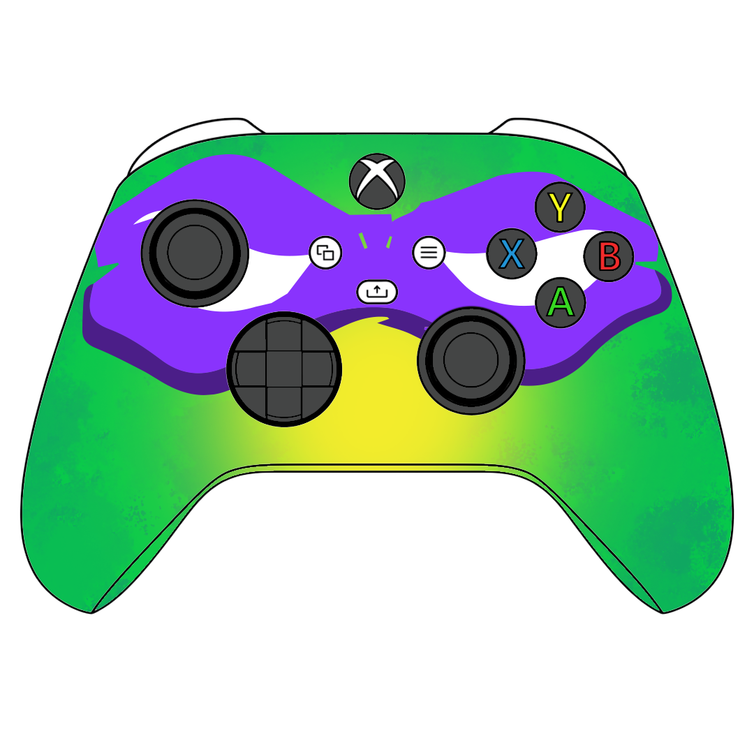 Custom Controller Microsoft Xbox Series X - Xbox One S - Super Heroes TMNT Donatello Turtle Power