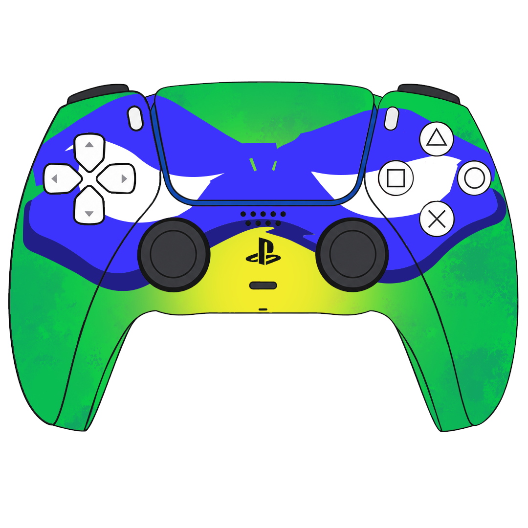 Custom Airbrush Controller Sony Playstation 5 PS5 - Super Hero TMNT Donatello Mikey Raph Leo Turtle Teenage Mutant Ninja