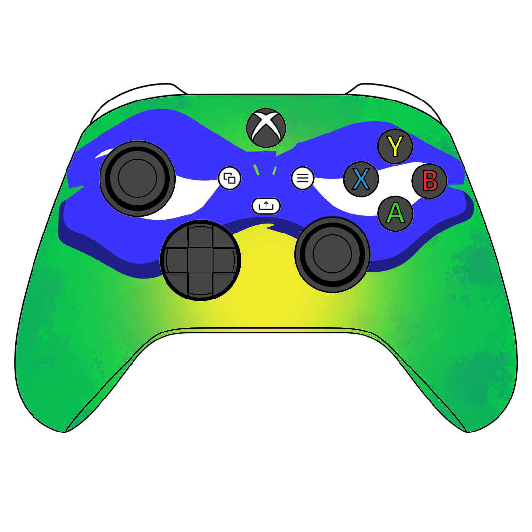 Custom Controller Microsoft Xbox Series X - Xbox One S - Super Heroes TMNT Leonardo Turtle Power