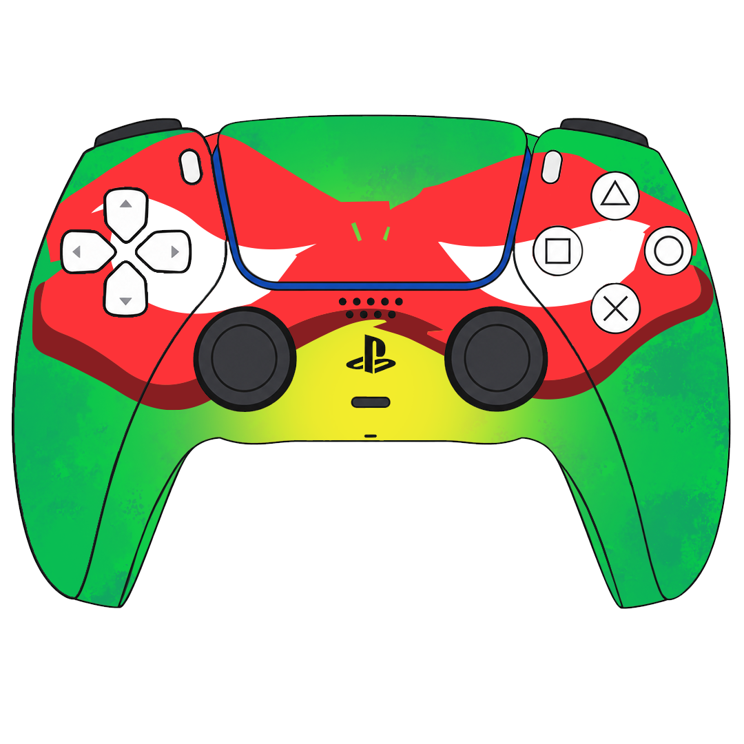 Custom Airbrush Controller Sony Playstation 5 PS5 - Super Hero TMNT Donatello Mikey Raph Leo Turtle Teenage Mutant Ninja