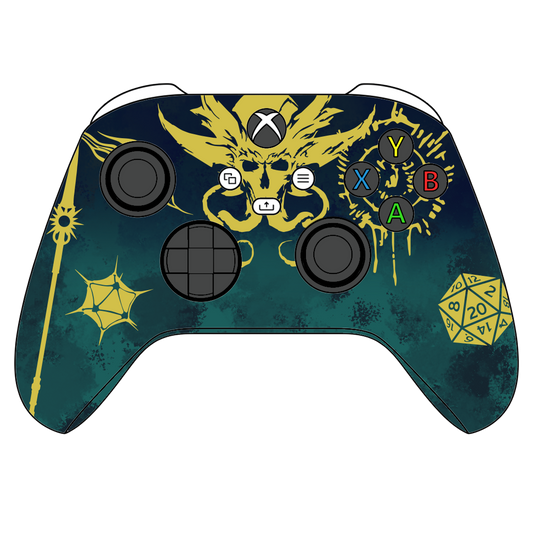 Custom Controller Microsoft Xbox Series X - Xbox One S - Baulders Gate Three Underdark Tyrant Teal Green BG3 D&D DnD Dungeons Dragons 