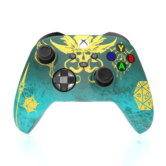 Custom Controller Microsoft Xbox Series X - Xbox One S - Baulders Gate Three Underdark Tyrant Teal Green BG3 D&D DnD Dungeons Dragons 