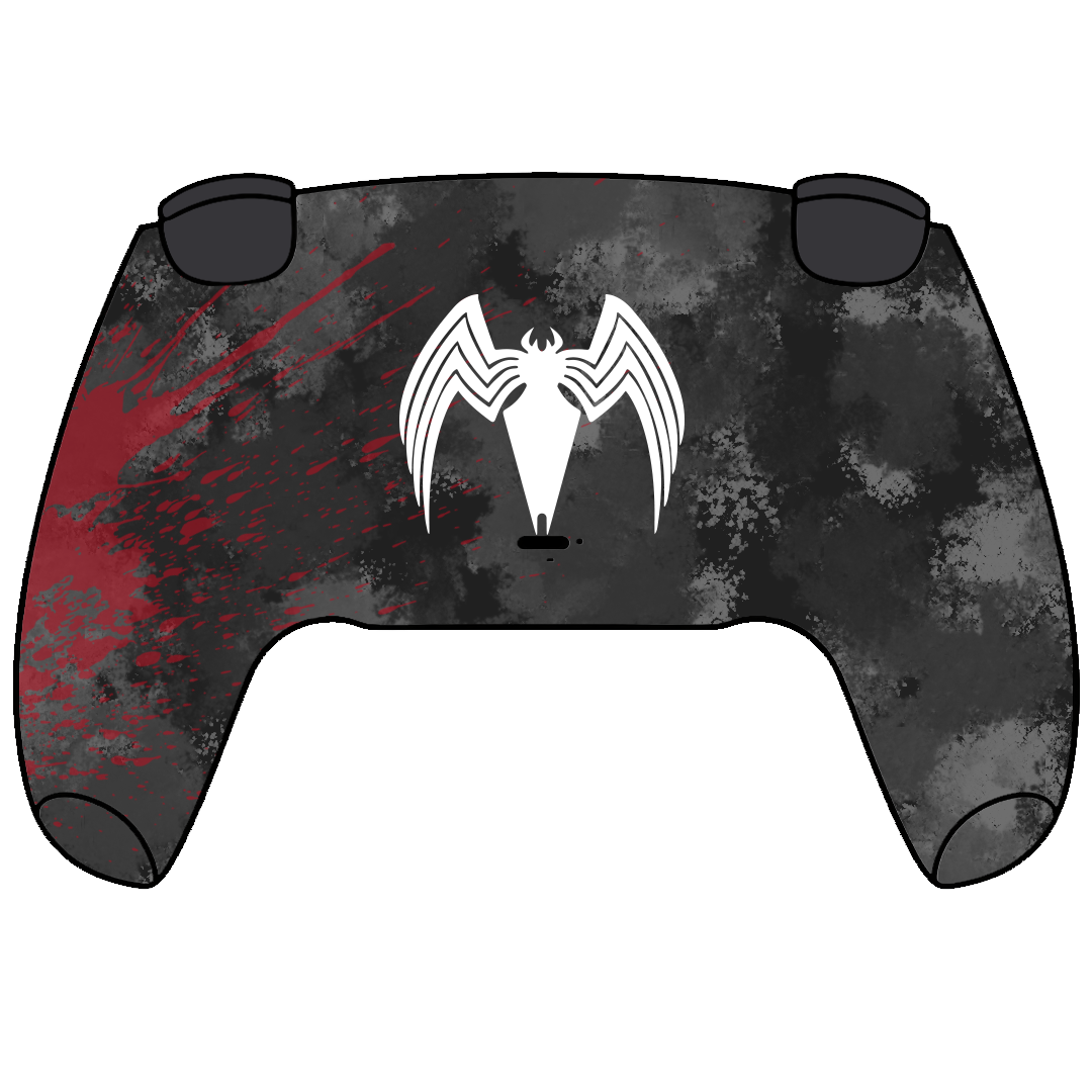 Custom Airbrush Controller Sony Playstation 5 PS5 - Venomous Symbiote Venom Spiderman