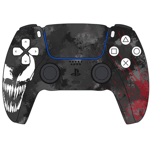Custom Airbrush Controller Sony Playstation 5 PS5 - Venomous Symbiote Venom Spiderman
